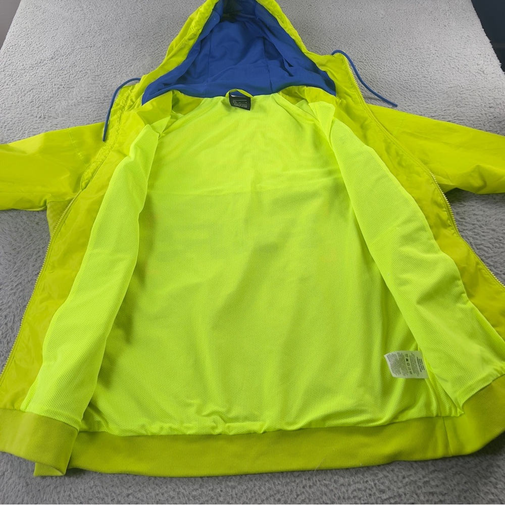 Nike Catching Air Windrunner Jacket Mens Large Neon Green Lightweight Hooded - Picture 6 of 9